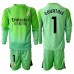 Real Madrid Thibaut Courtois #1 Keeper Bortedraktsett Barn 2025-26 Lange ermer (+ Korte bukser)